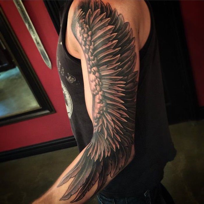  sleeve Wings tattoos 
