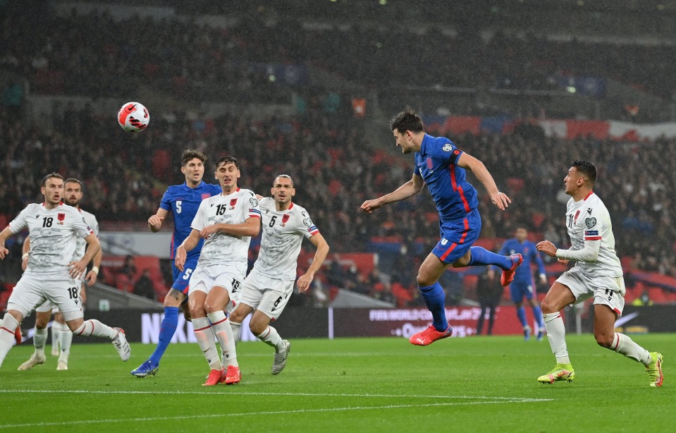 Maguire scored against Albania