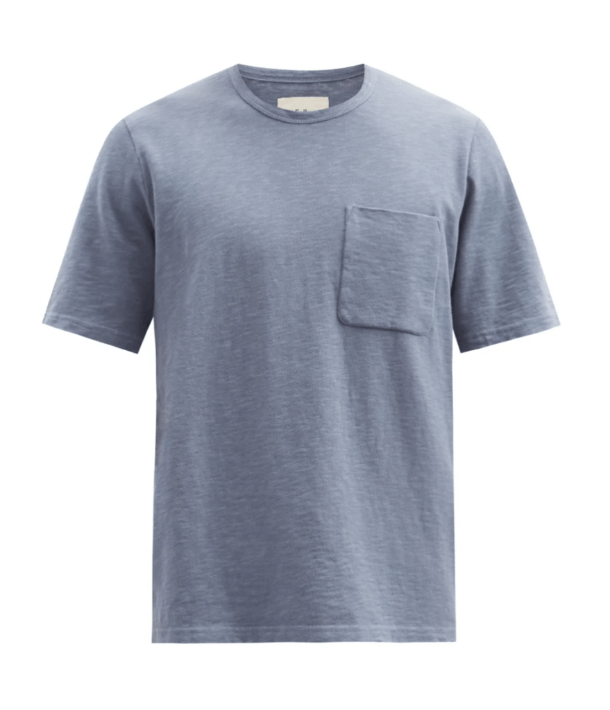 Folk Patch Pocket Slubbed Cotton T-Shirt