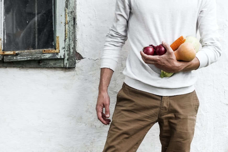 Vegetables and man