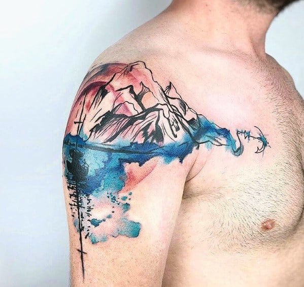 wave tattoos for men