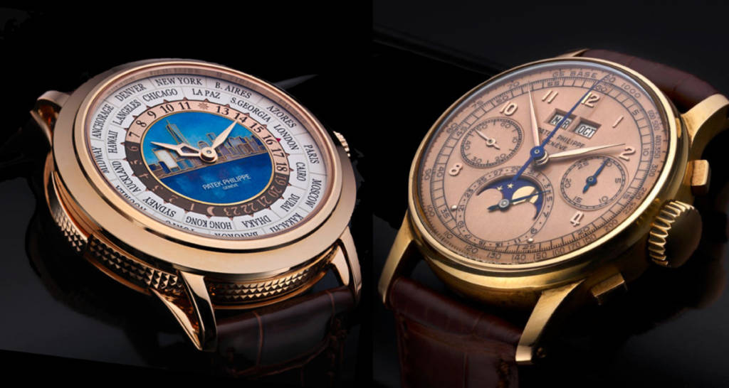 Patek Philippe Ref. 1518 and a modern Ref. 5531R