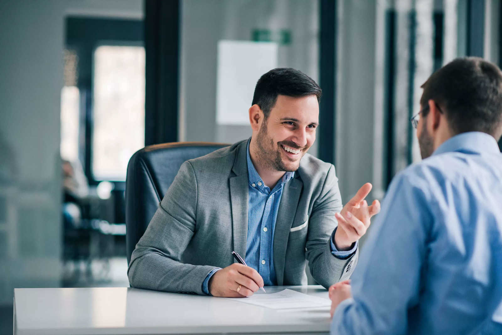  Two Business People Talking