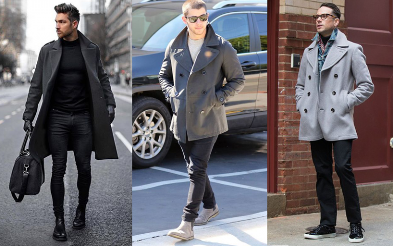 Peacoat Over Casual Outfits