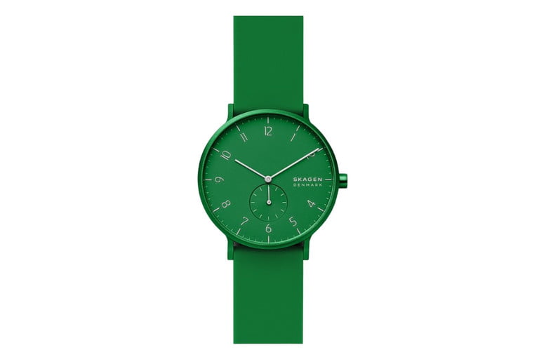 Skagen Aaren Kulor Green Silicone 41mm Watch