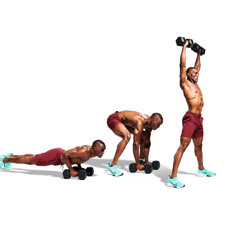 3-Move dumbbell and cardio workout for men