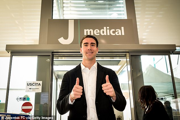 Dusan Vlahovic COMPLETES his £62m Juventus switch from Fiorentina on his 22nd birthday as the Serie A giants hail the Serbian forward as 'a force of nature' with 'clinical coldness' in front of goal after rejecting Arsenal move 