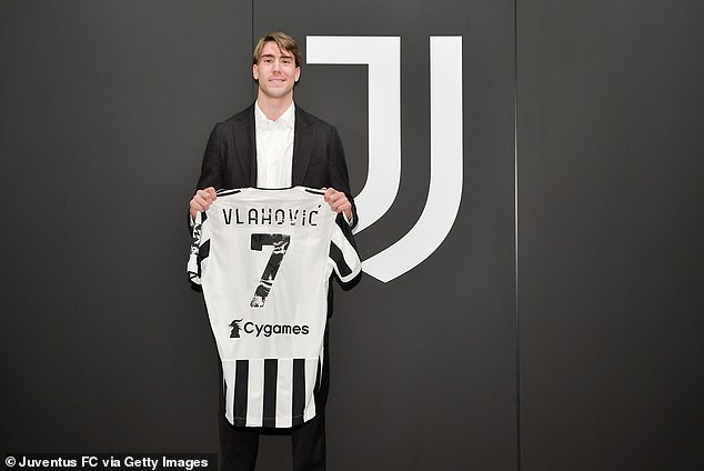 Dusan Vlahovic COMPLETES his £62m Juventus switch from Fiorentina on his 22nd birthday as the Serie A giants hail the Serbian forward as 'a force of nature' with 'clinical coldness' in front of goal after rejecting Arsenal move 