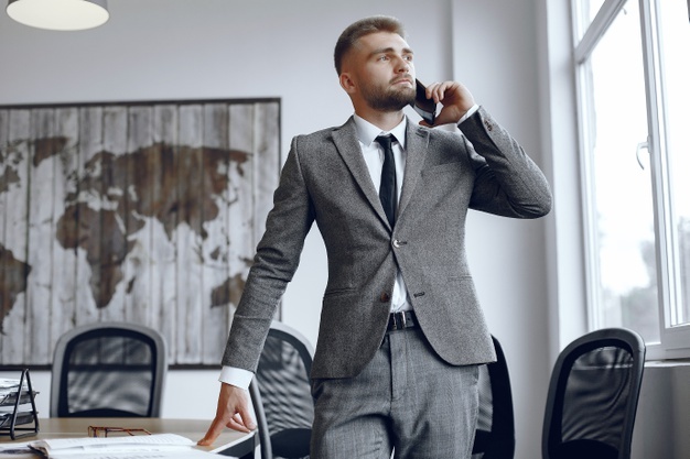 Businessman working in the office