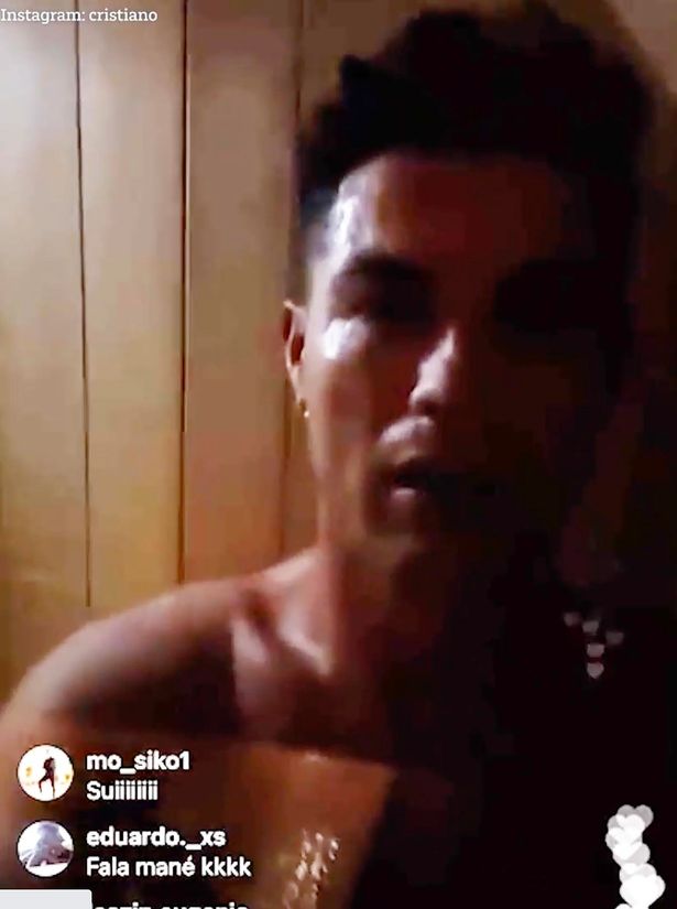Football fans have been left baffled by Cristiano Ronaldo's bizarre Instagram live
