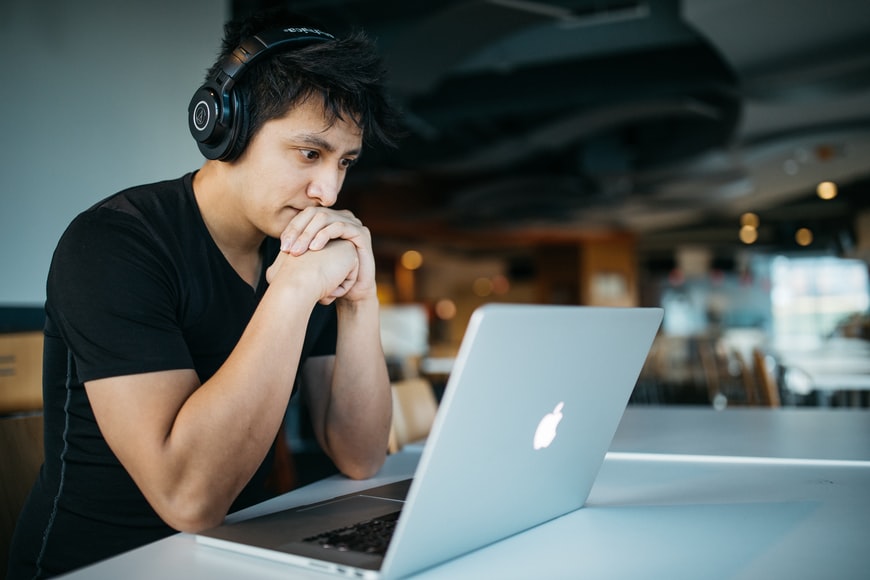 Laptop and Man