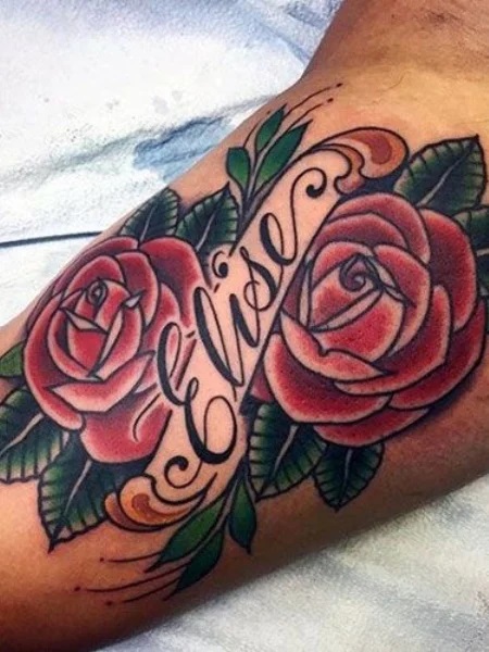 Rose Tattoo with a Name