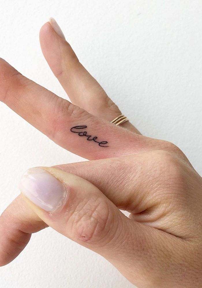 Side Finger Tattoo