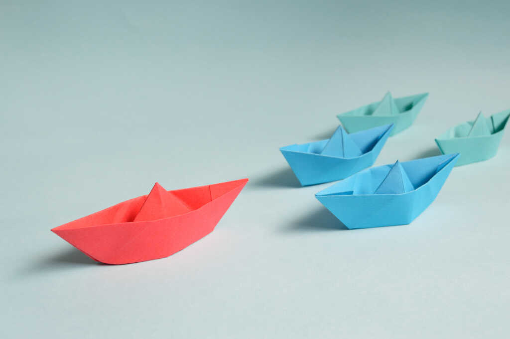 Origami ships