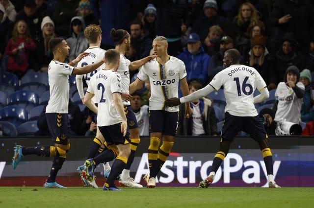 Richarlison celebrated with team mates