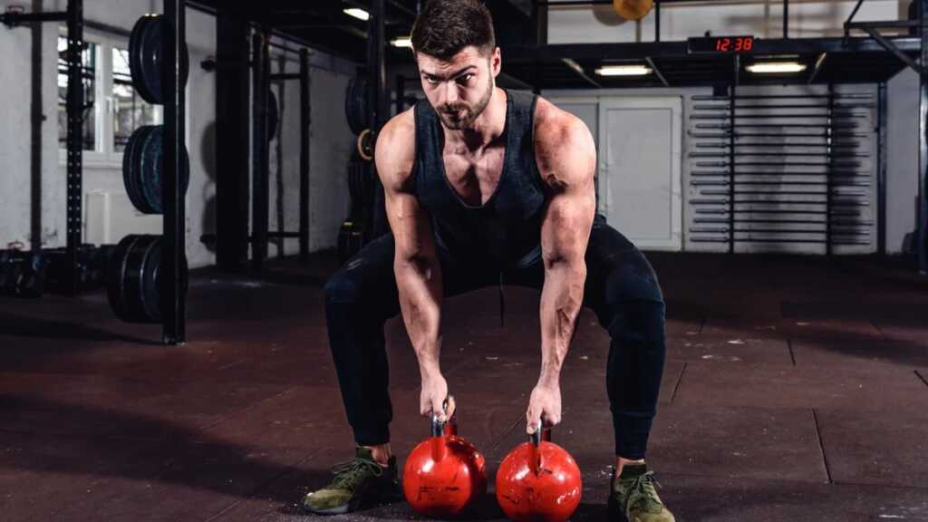 double arm swing kettlebell