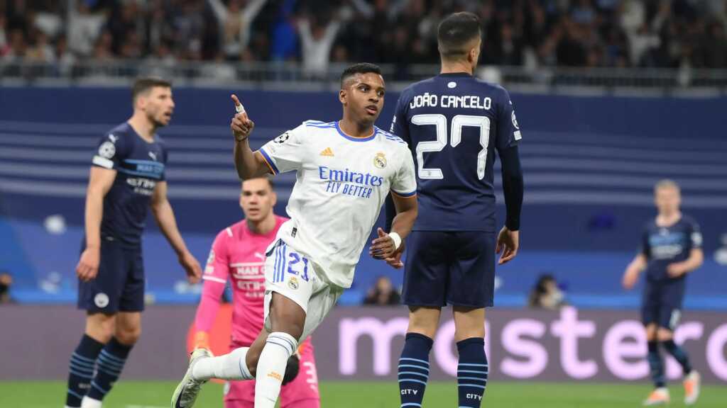 Rodrygo celebrated during champion league semi-final match against Man City