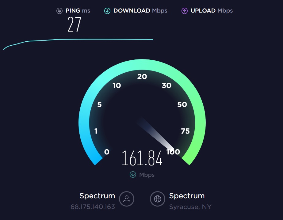 internet speed test on computer