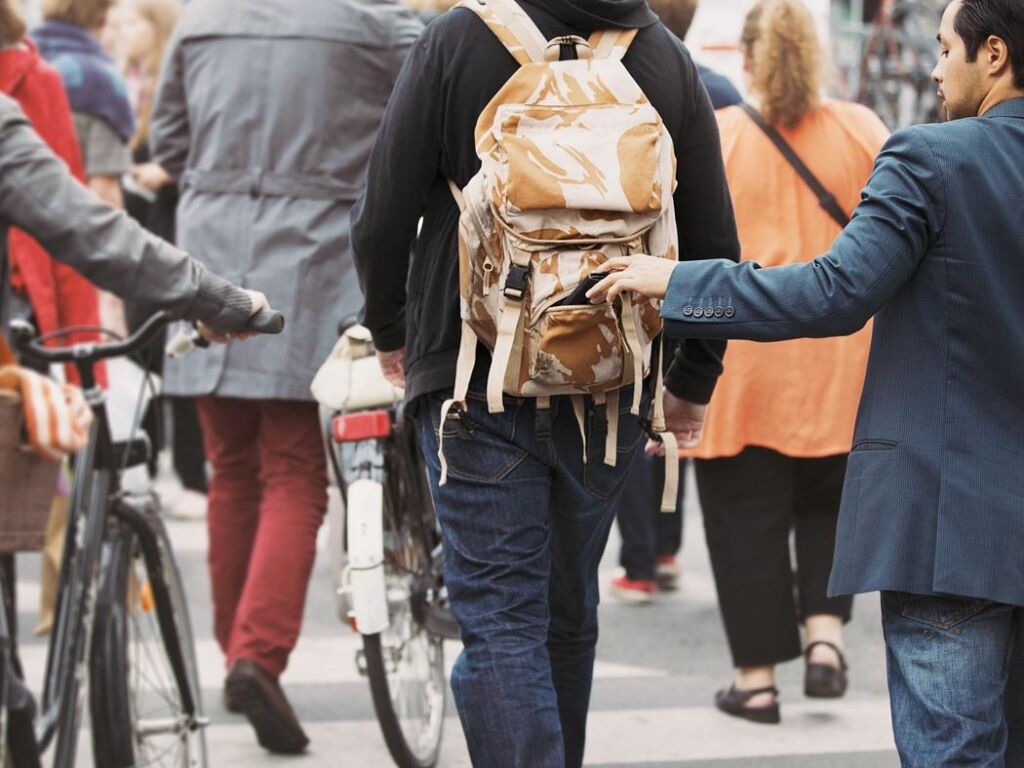 man travelling