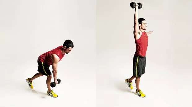 Single-leg Romanian Deadlift To Overhead Press