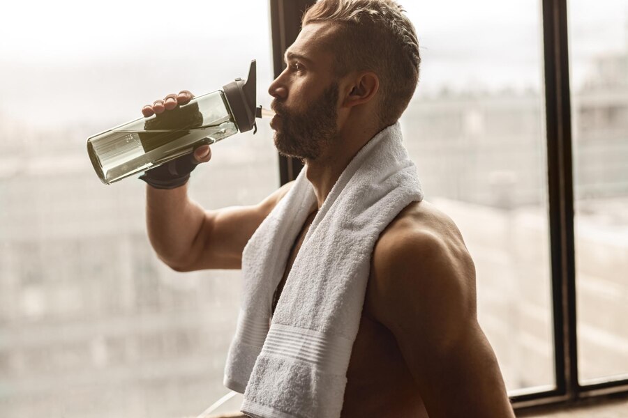Man Drink Water