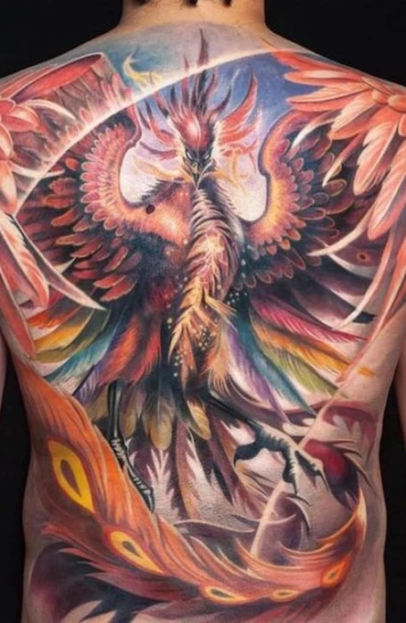 Phoenix Back Tattoo