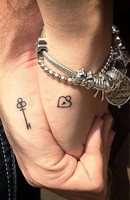 Couple Lock and Key Tattoo