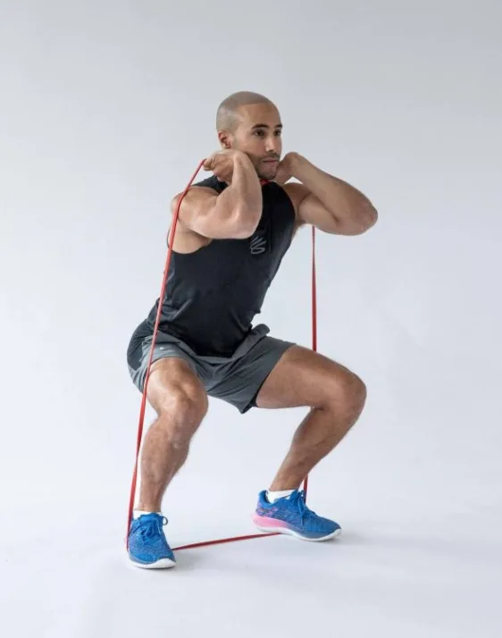 Resistance Band Front Squat