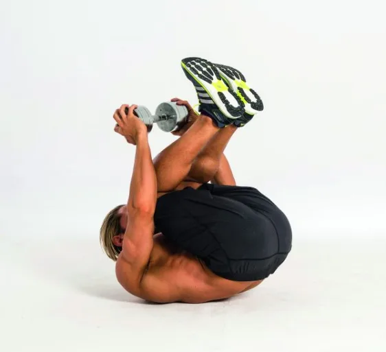 Dumbbell Reverse Crunch