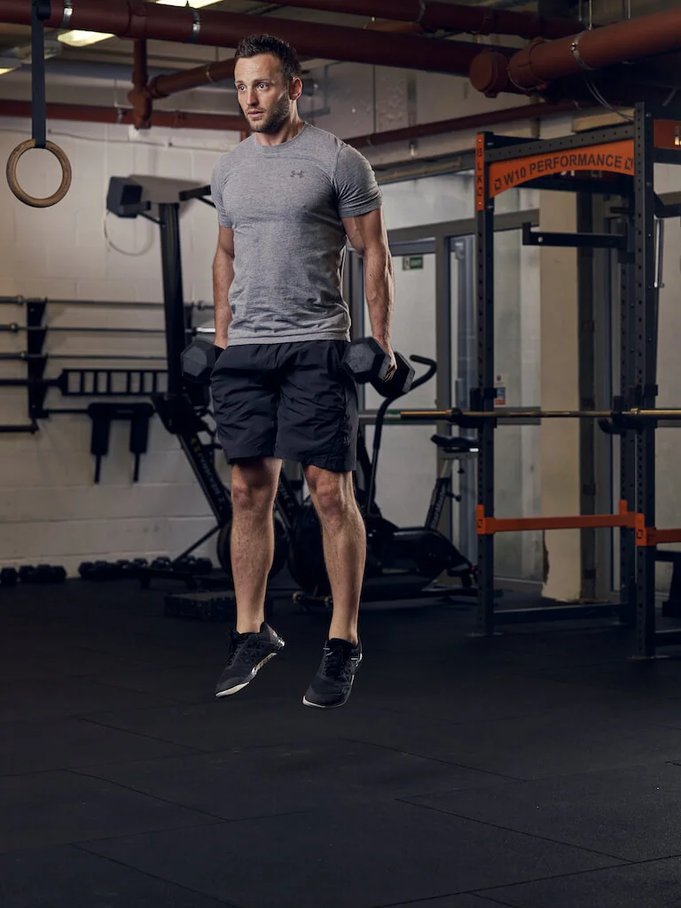 Dumbbell Jump Squat