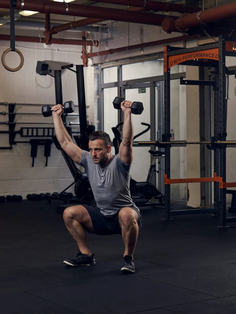 Overhead Dumbbell Squat