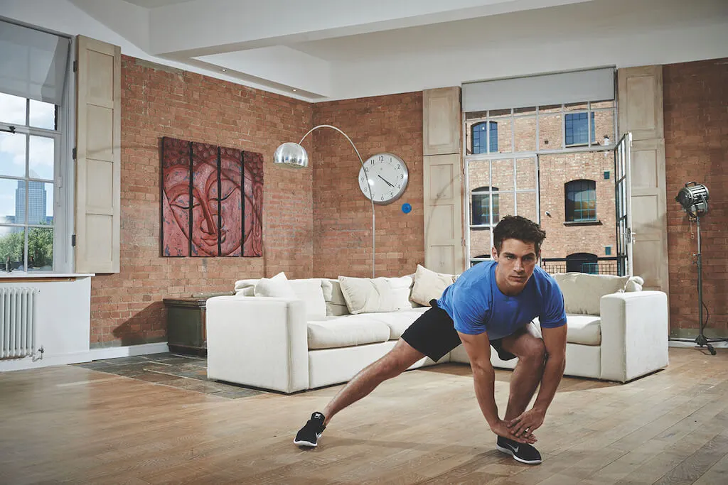 Standing Wide-Leg Weight Shift and Low Reach