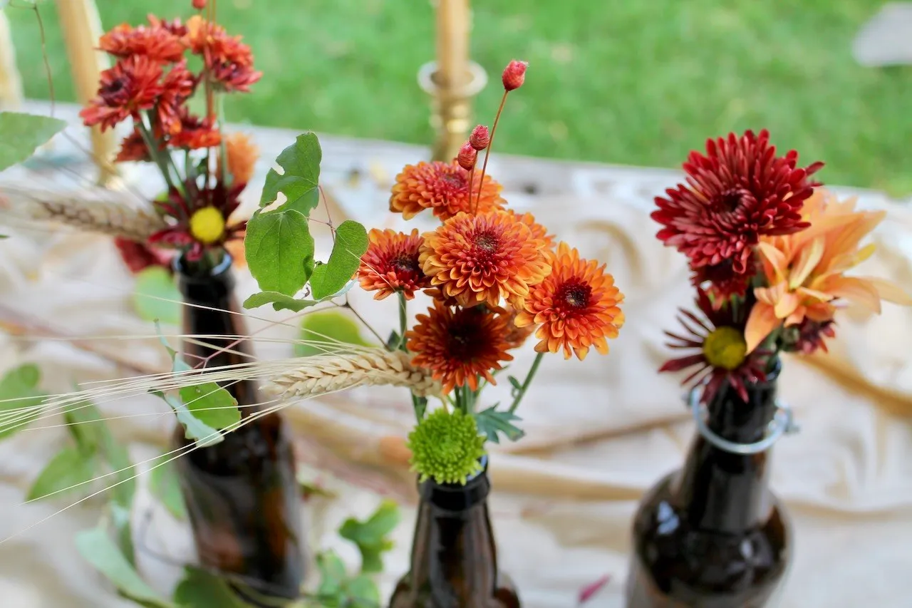 Beer Bottle Bud Vases 