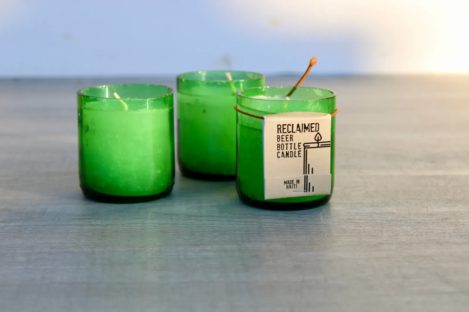 beer bottle candle holder 