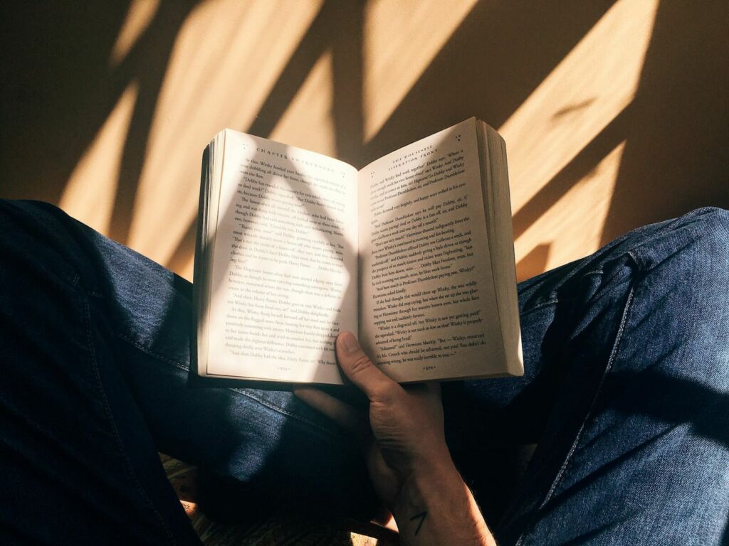 reading book 