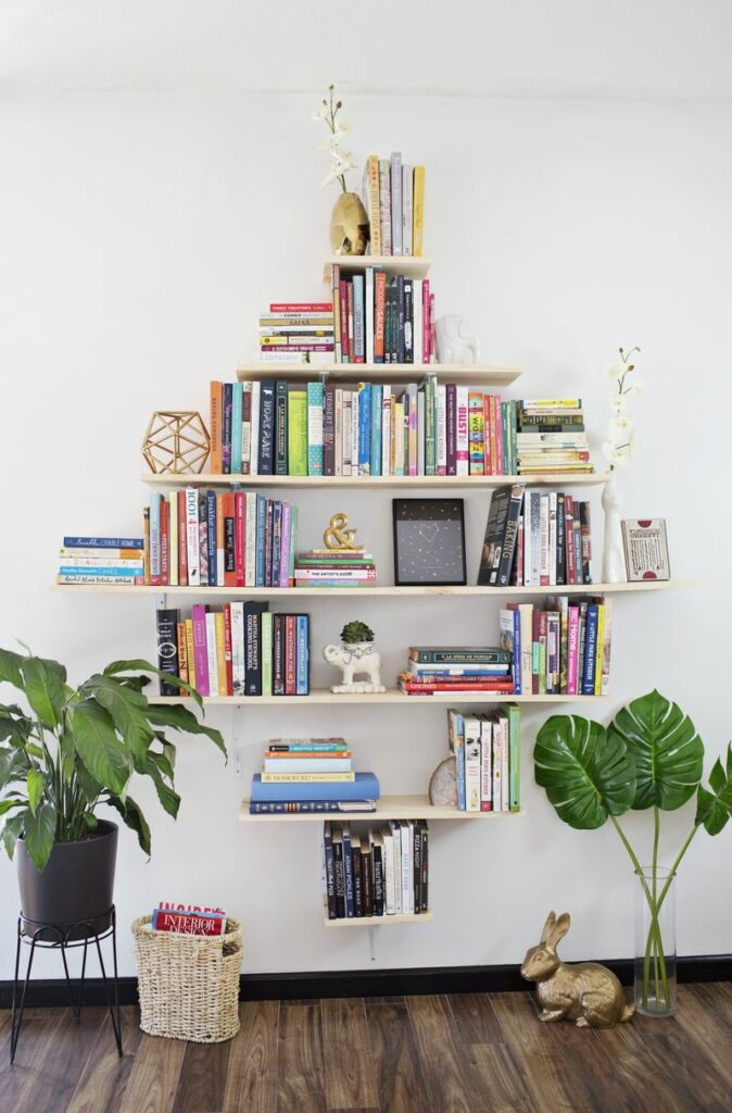 diamond shape book shelf