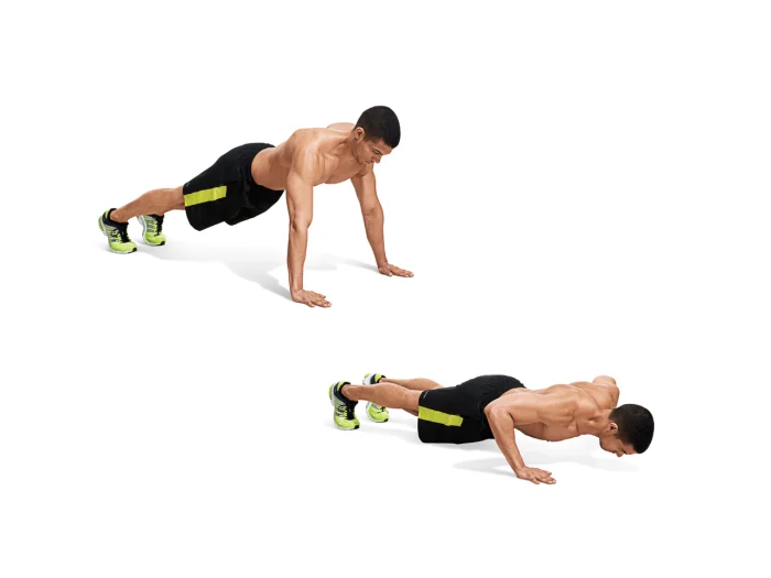 Wide-grip pushup