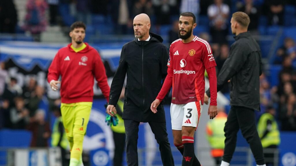 ten hag side lose against brighton