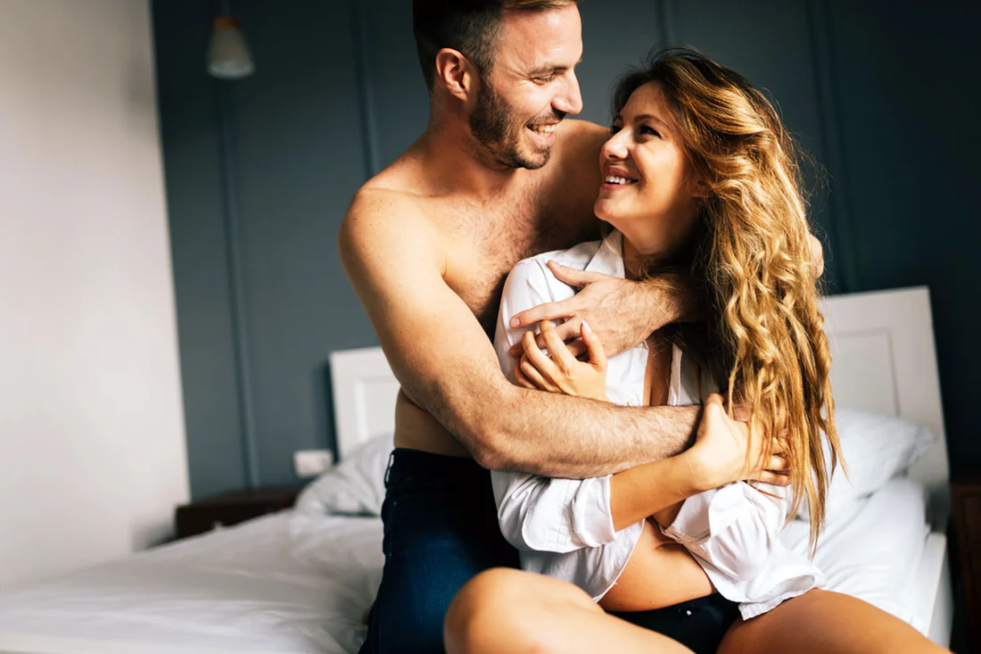 Couple on bed