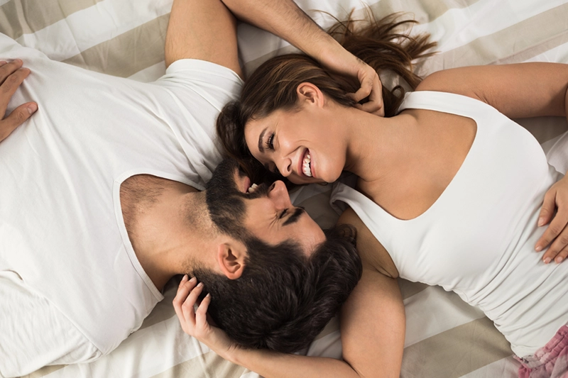 Couple on bed