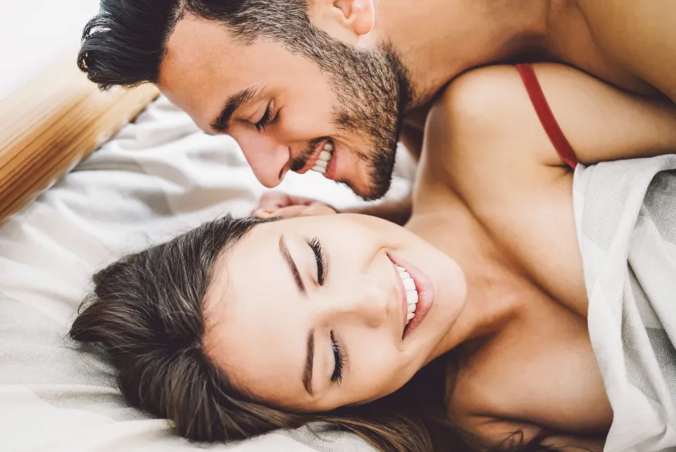 Couple on bed