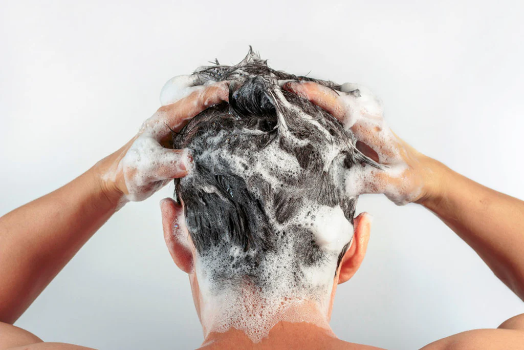 Man Washing Hair