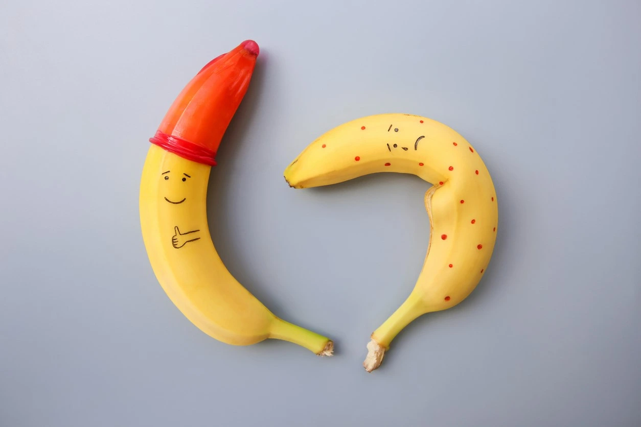 A curved penis 