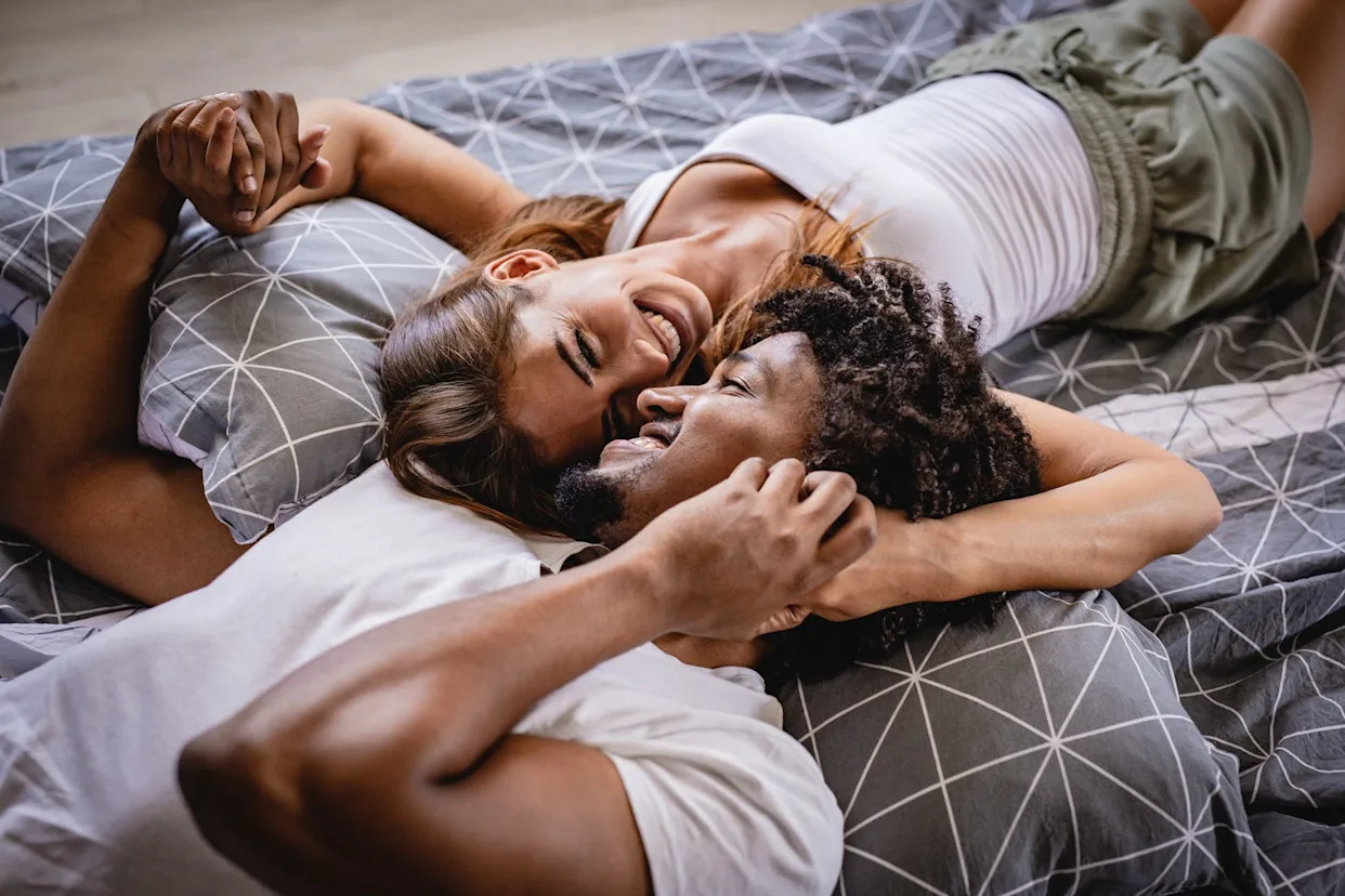 Couple on bed