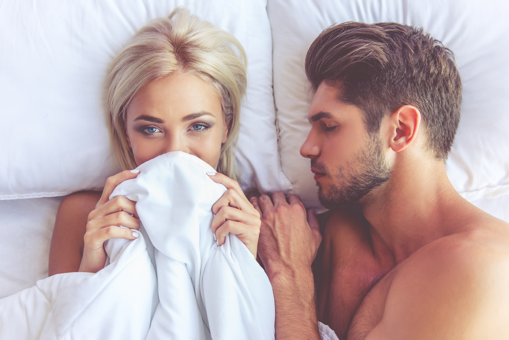 Couple on bed